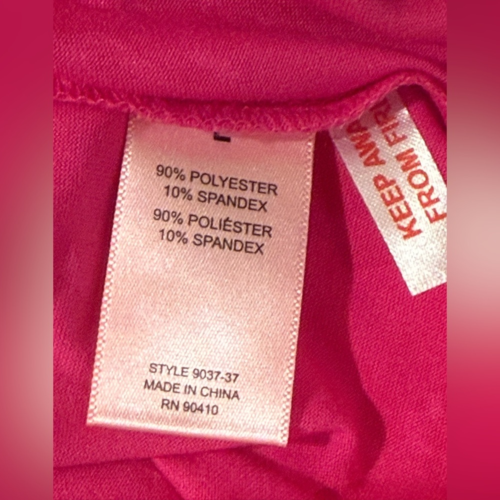 Juicy Couture NWT Size L Vibrant Pink Silky Juicy Short Sleeve Pajama Set (0671) - Picture 13 of 14